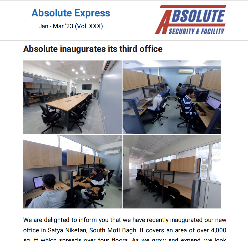 absolute inaugurates its third office
