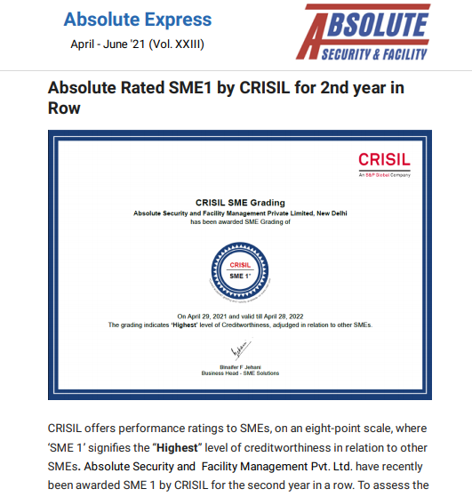crisil for 2nd year in row