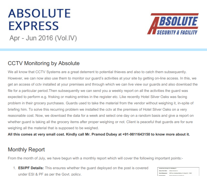Absolute express Newsletter-April-to-June-2016