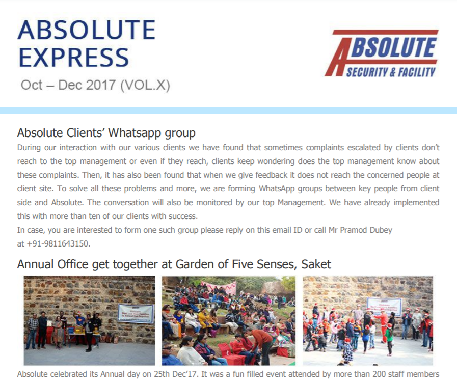Newsletter October to December-2017