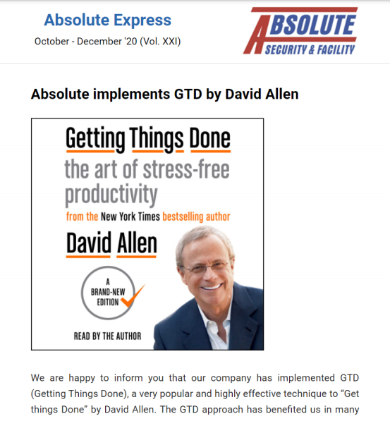 absolute express newsletter