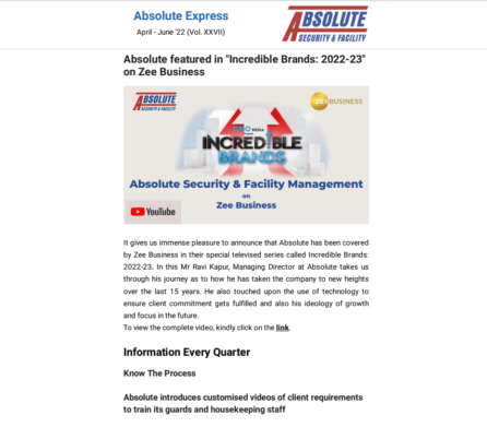 absolute featured in incredible brands on zee business