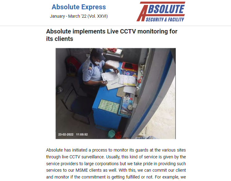 absolute implements live cctv monitoring for its clients